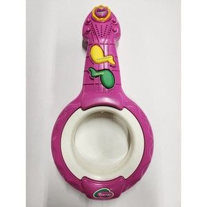 Barney Purple Dinosaur Guitar Banjo Toy Playskool 1997 Vintage Tested and Works
